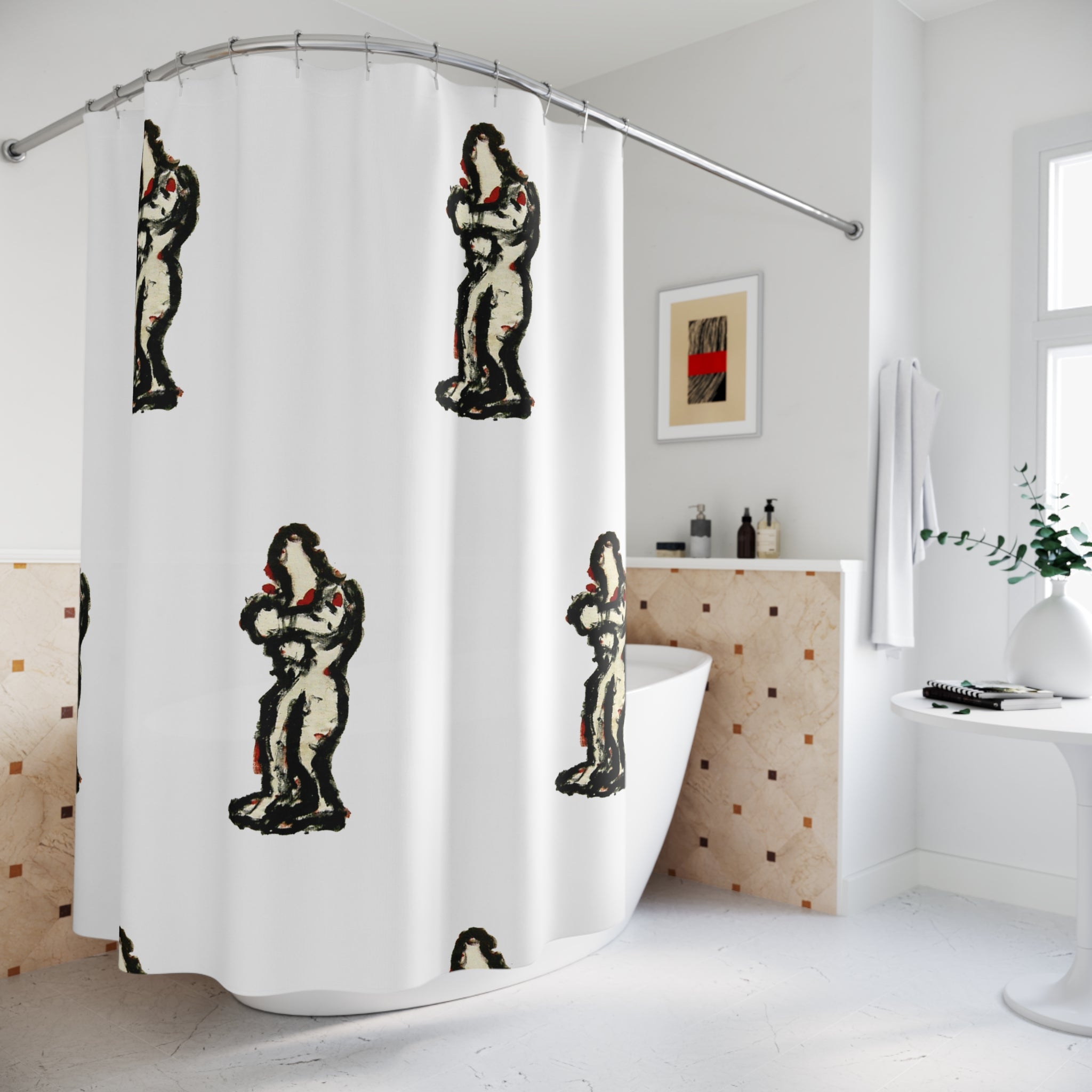 inTense(s) — Abstract Figure Pattern Shower Curtain