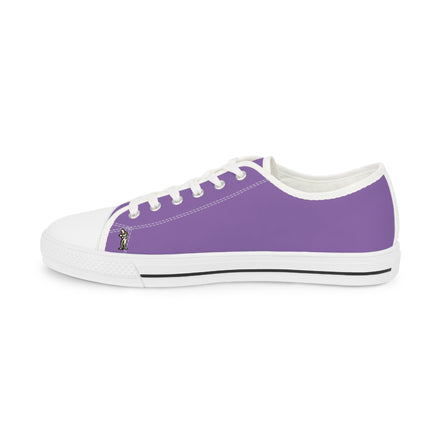 InTense – Men’s Abstract Figure Low-Top Canvas Sneakers – Light Purple Background