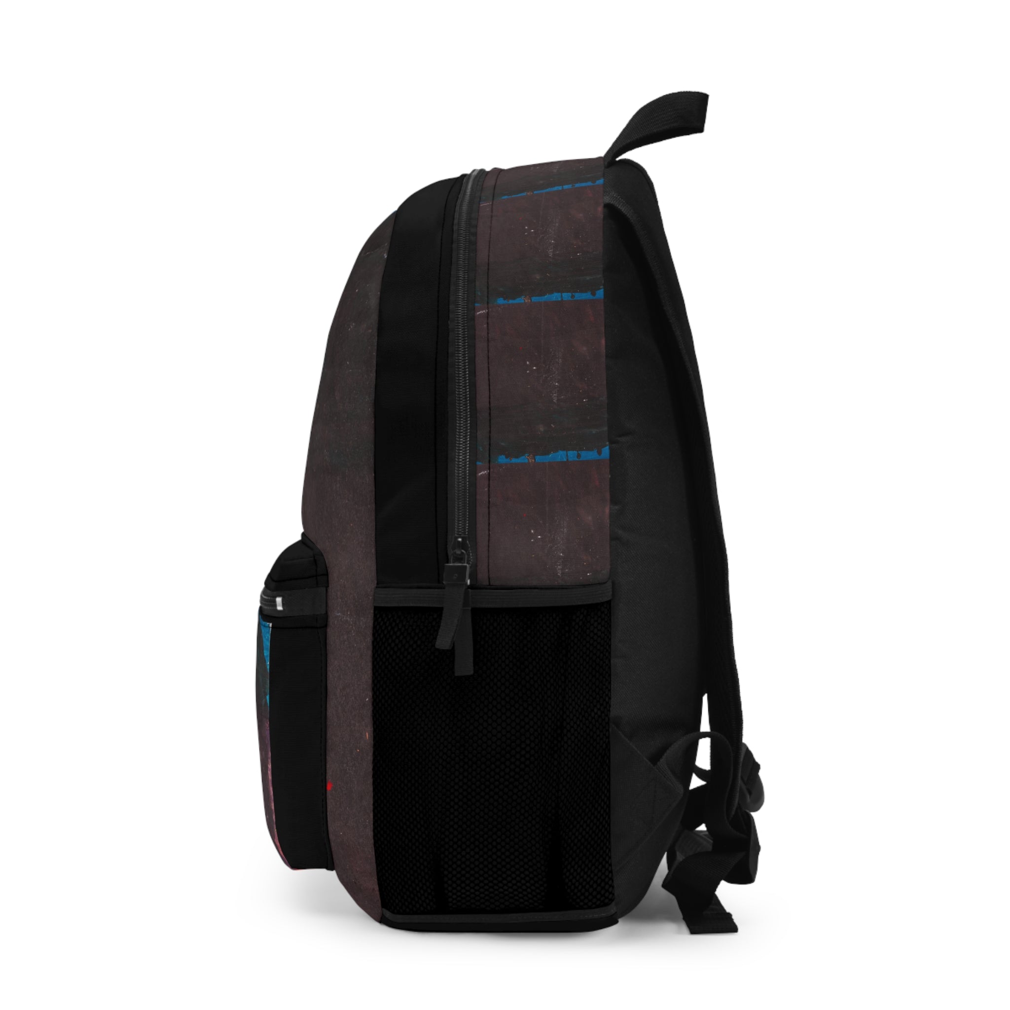 Mountain Range – Black Abstract Paint Art Backpack & Travel Bag