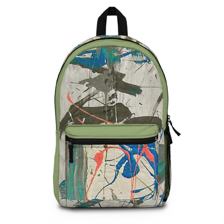Splash Artistic Paint Splash School Bag (green)