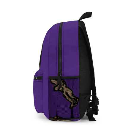 InTense — Abstract Figure Art Backpack (dark purple)