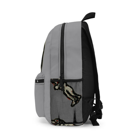 inTense — Abstract Figure Art Backpack ( Grey)