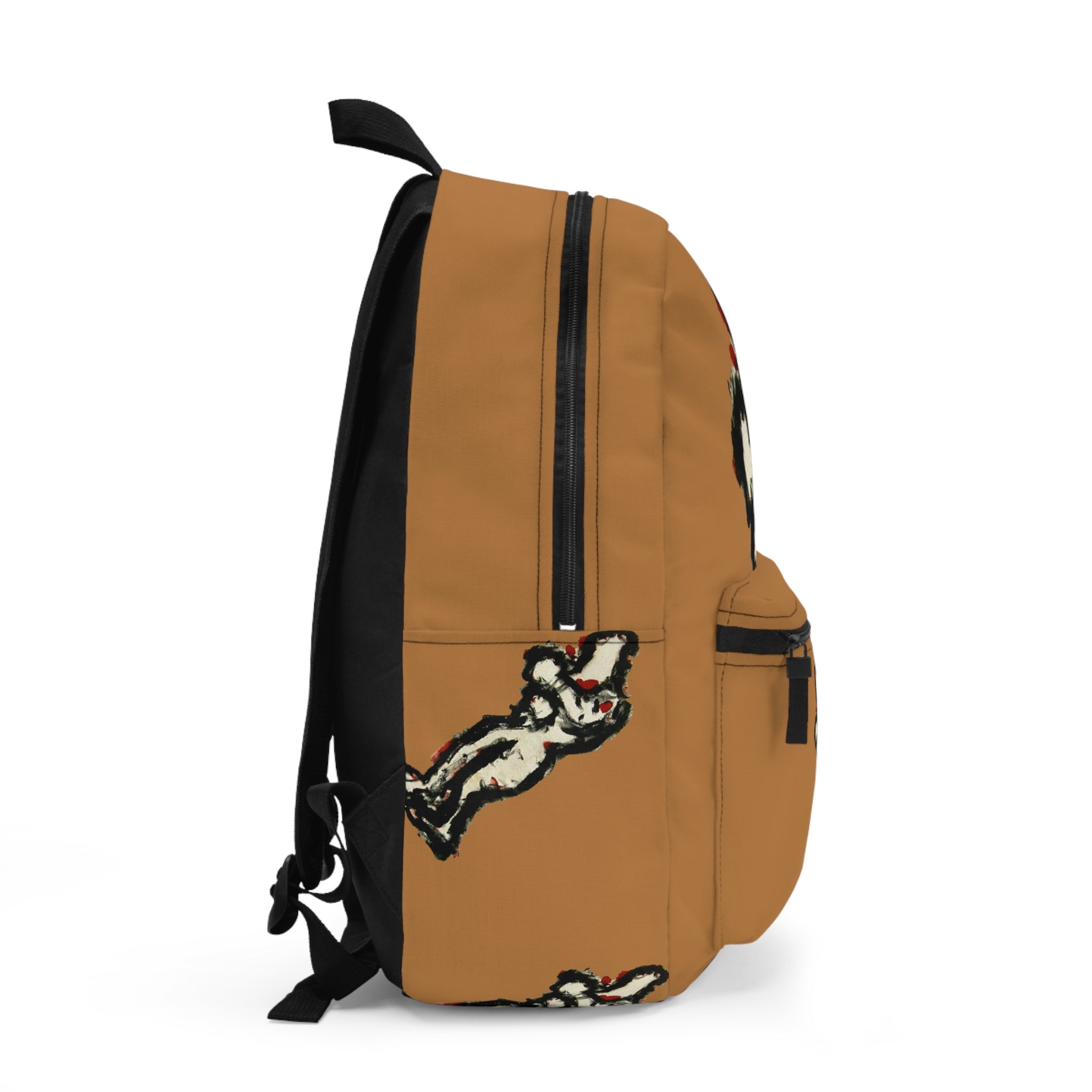 inTense — Abstract Figure Art Backpack (light brown)