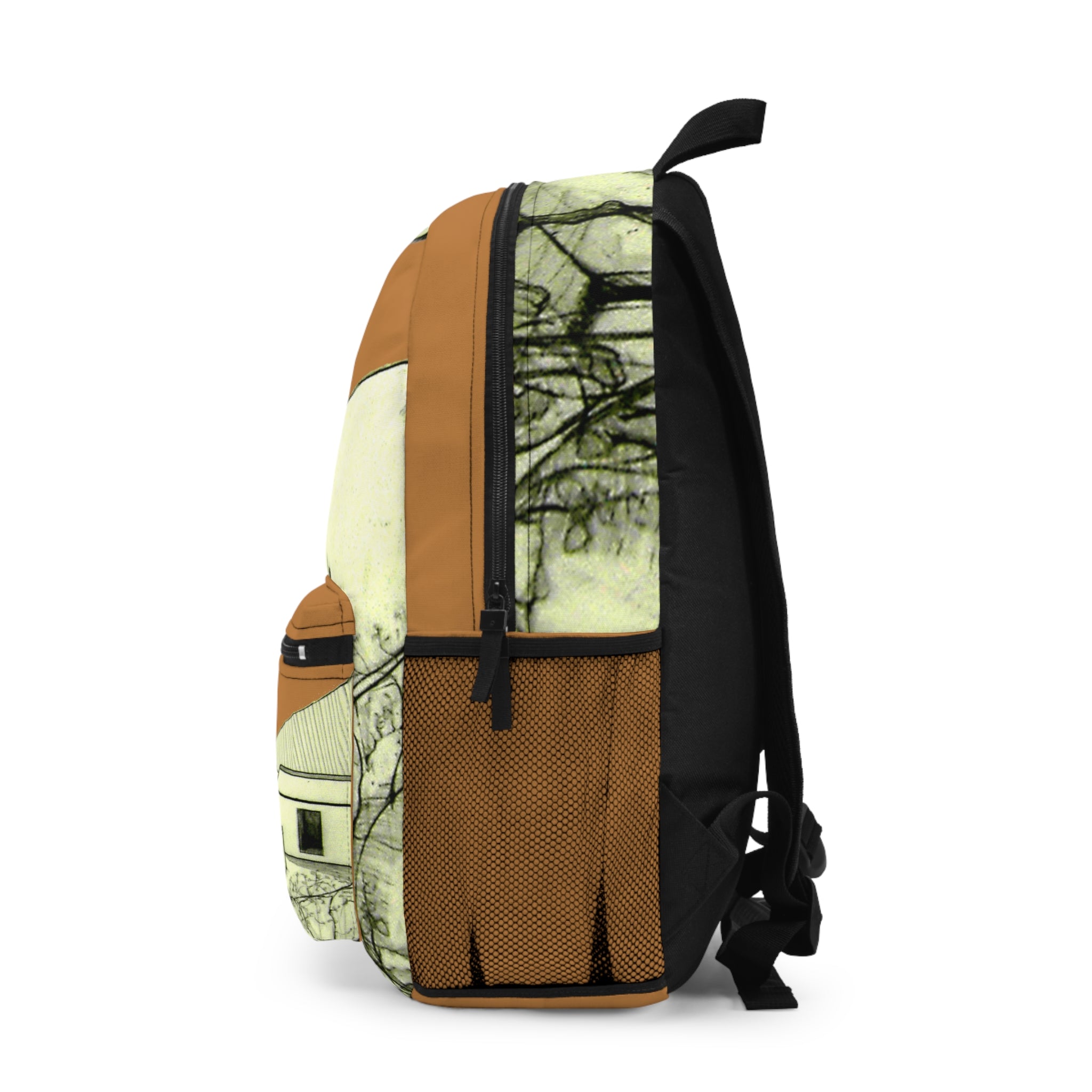 Tuscan Designer Backpack – Light Brown Landscape Art