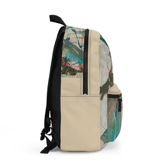 Splash Artistic Paint Splash School Backpack (creme)