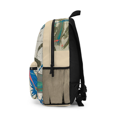 Splash Artistic Paint Splash School Backpack (creme)