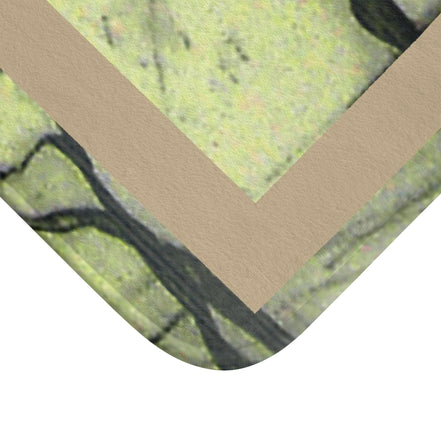 Tuscan Bath Mat — Hand-Drawn Landscape (Beige)