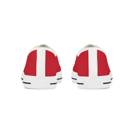 InTense – Men’s Abstract Figure Low-Top Canvas Sneakers – Dark Red Background