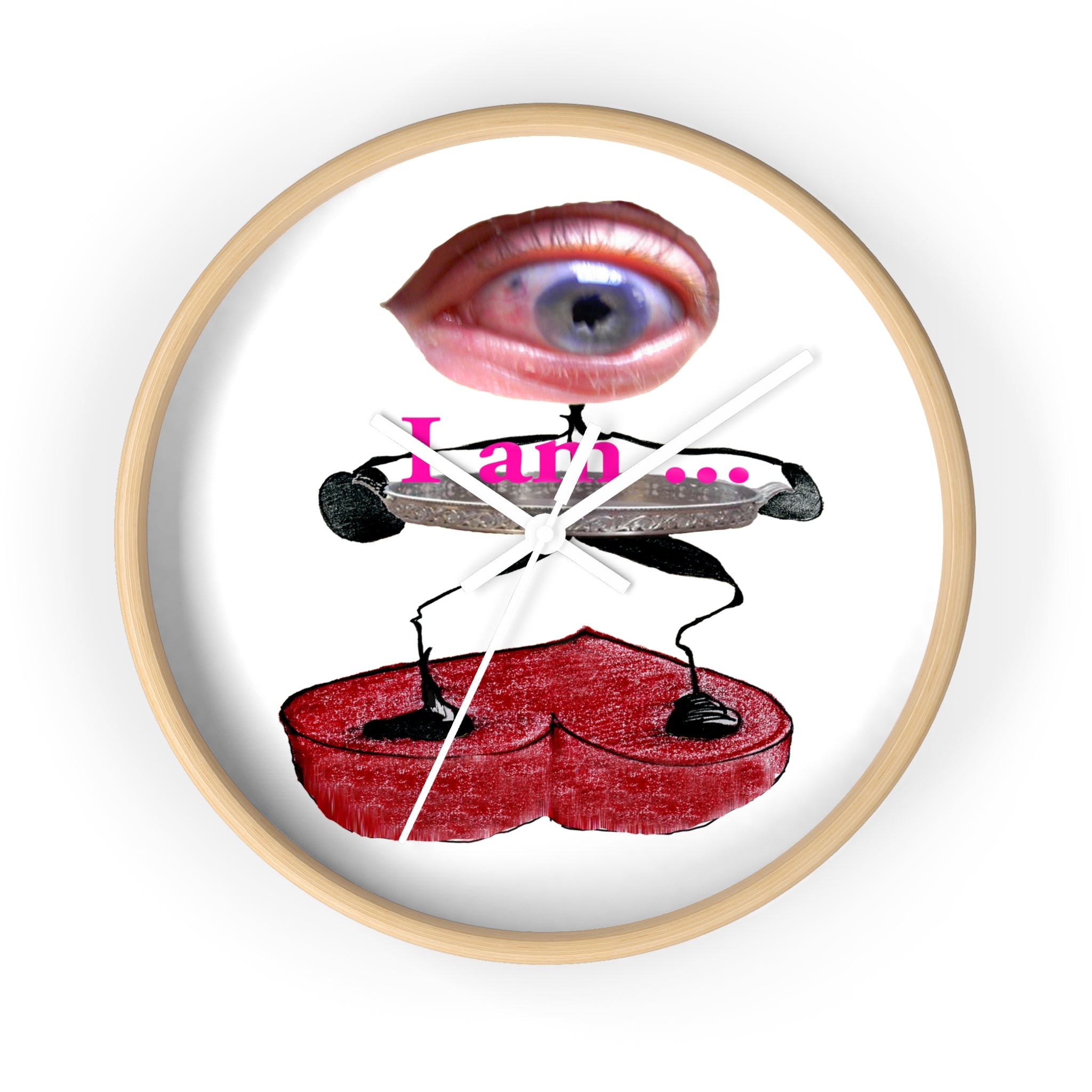 “I am…” Surreal Art Wall Clock (10″)