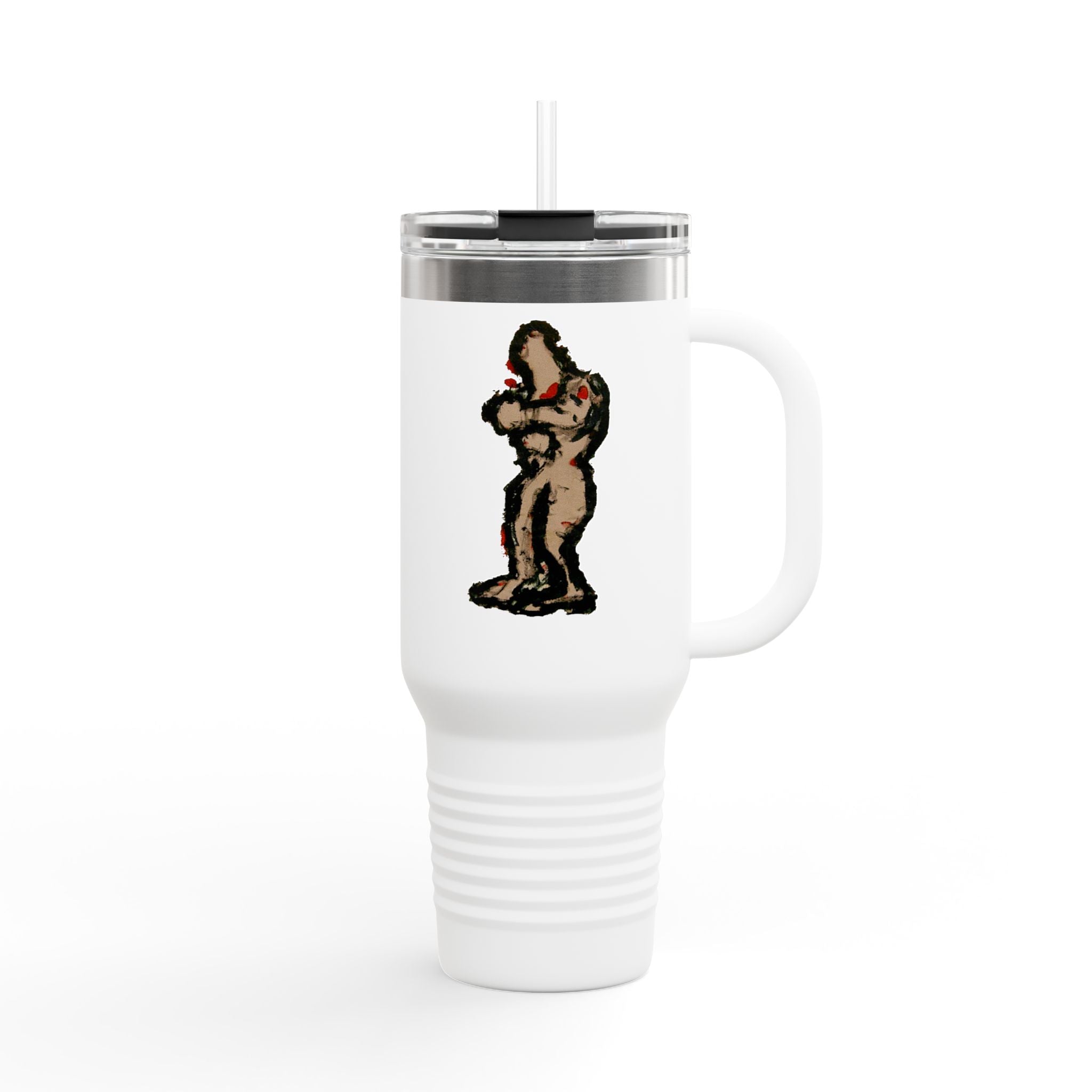 InTense – 40oz Insulated Travel Mug with Handle & Straw | Dishwasher-Safe Art Cup
