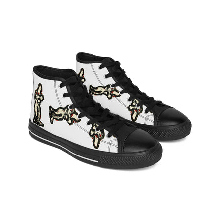 InTense – Women’s Abstract Figure High-Top Canvas Sneakers