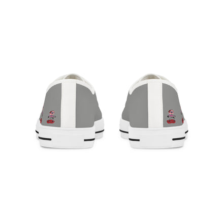 I Am – Men’s Surreal Eye Low-Top Canvas Sneakers – Grey Background