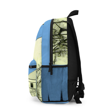 Tuscan Designer Backpack – Blue Landscape Art