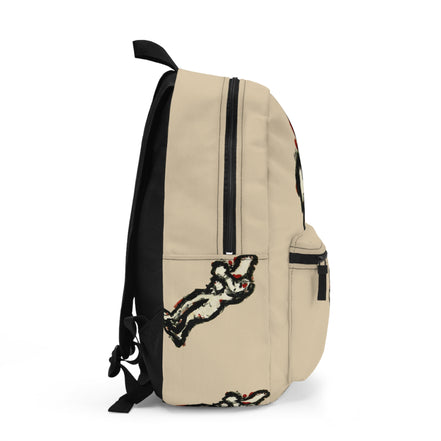 inTense — Abstract Figure Art Backpack (creme)
