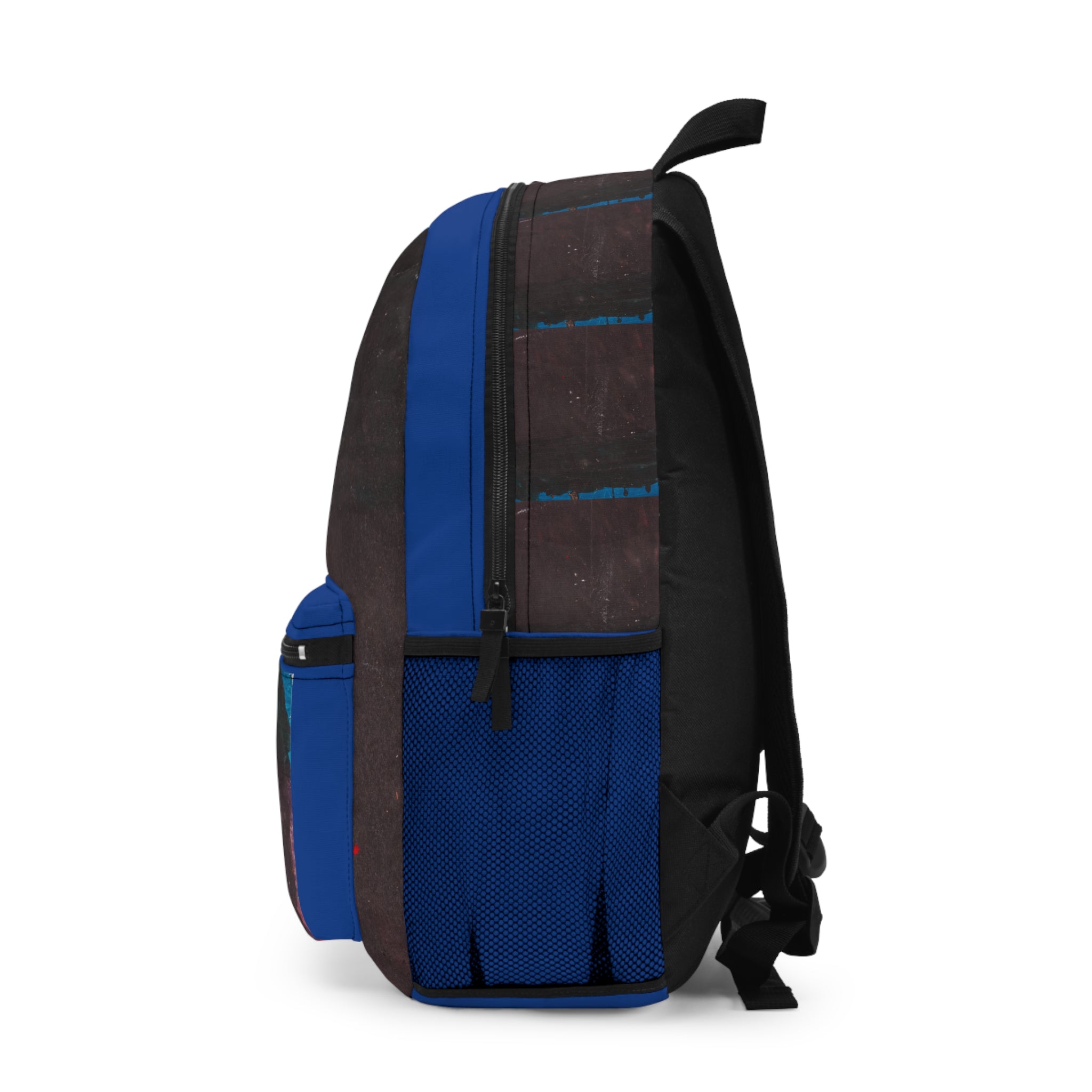 Mountain Range – Blue Accent Abstract Paint Art Backpack & Travel Bag