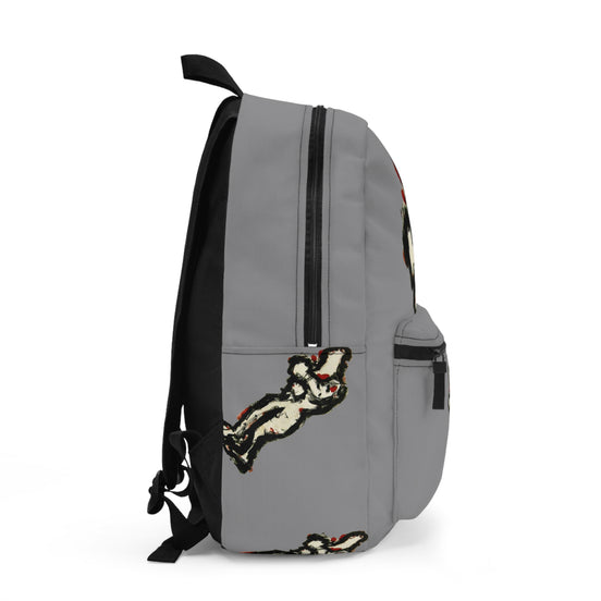 inTense — Abstract Figure Art Backpack ( Grey)