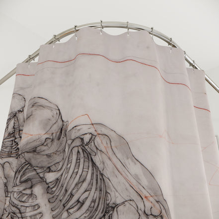 Saginaw 2 — Multi-Figure Anatomy Art Shower Curtain