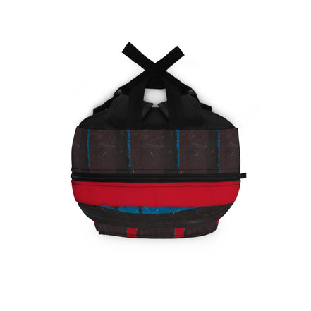 Mountain Range – Red Accent Abstract Paint Art Backpack & Travel Bag