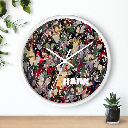 Hank — Abstract Brushstroke Designer Wall Clock (10")