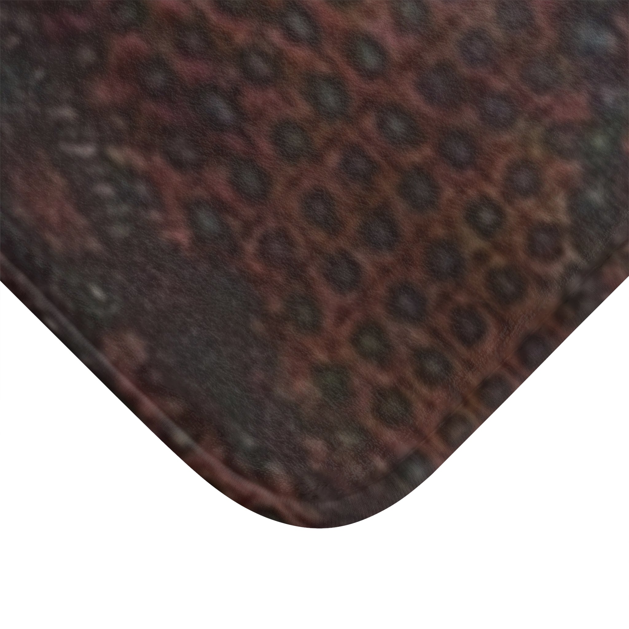 Demire NY Bath Mat — Brown Patterned Bathroom Rug with Gold Accent