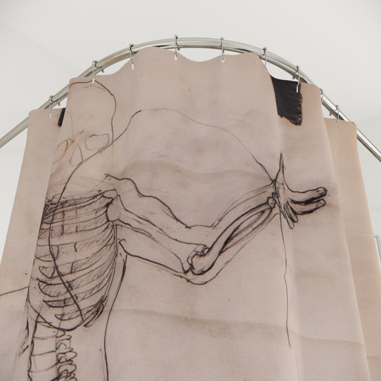 Saginaw 1 — Anatomical Skeleton Art Shower Curtain