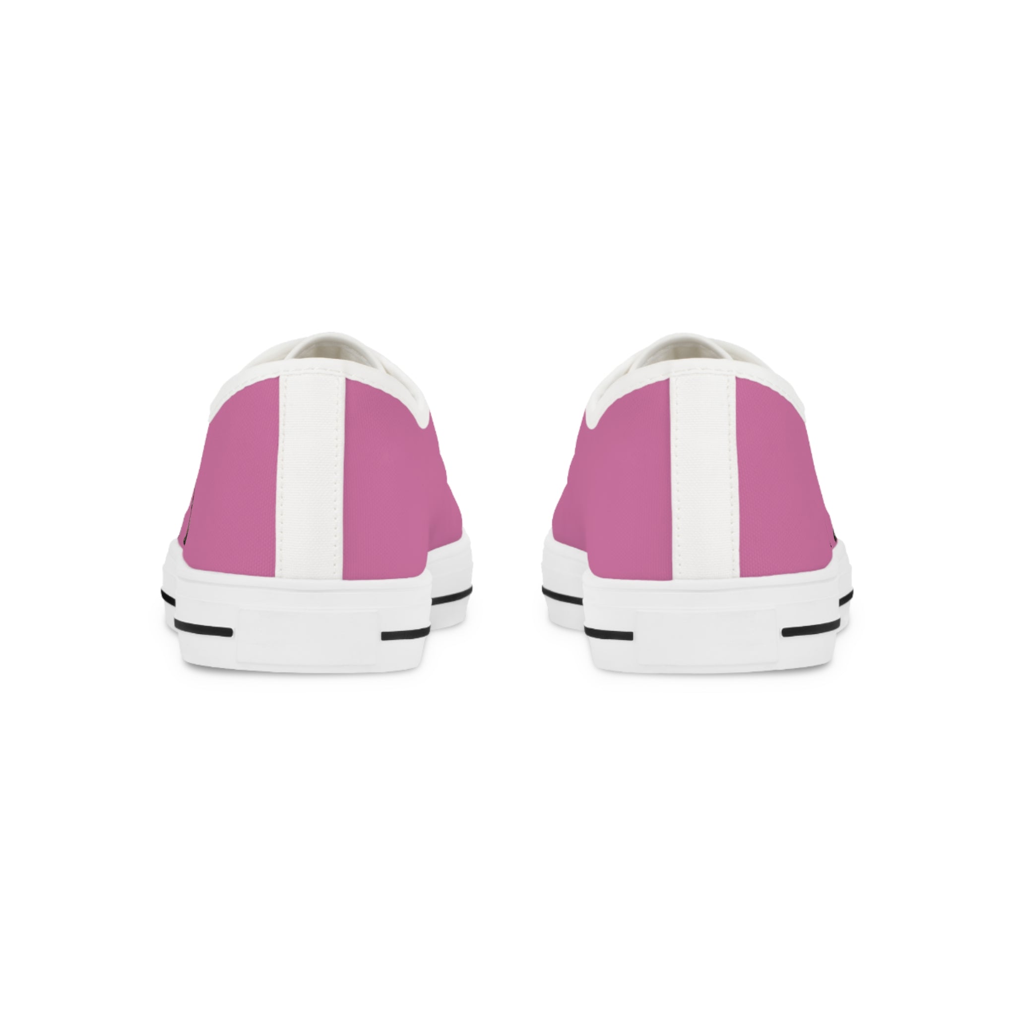 InTense – Men’s Abstract Figure Low-Top Canvas Sneakers – Light Pink Background