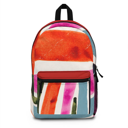 Colorwash Stripes Backpack — Vibrant Watercolor Stripe School & Travel Bag