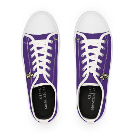 InTense – Men’s Abstract Figure Low-Top Canvas Sneakers – Dark Purple Background