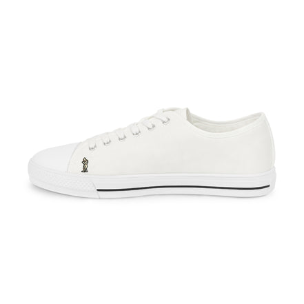 InTense – Men’s Abstract Figure Low-Top Canvas Sneakers – White Background