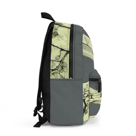 Tuscan Designer Backpack  (dark grey)– Hand-Drawn Landscape Art