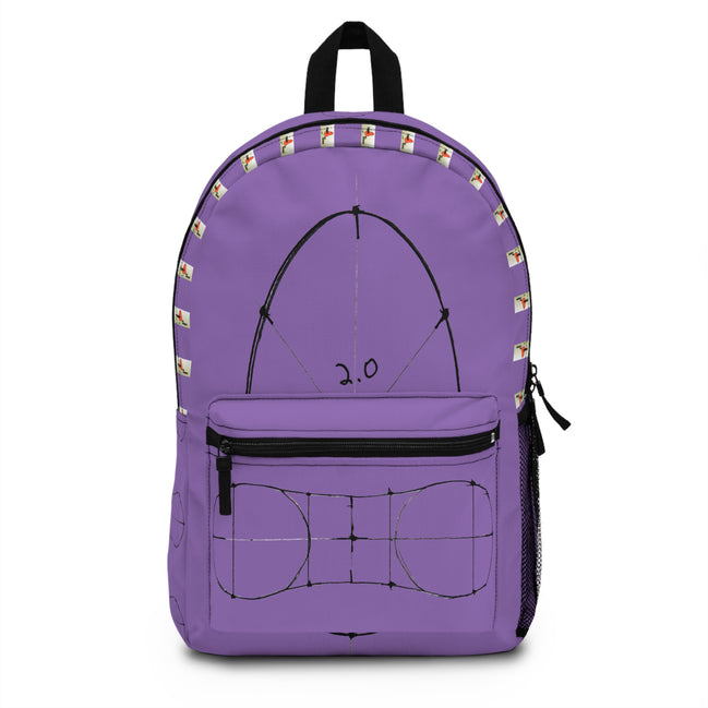 Dr.alf Backpack — Wash Collection Abstract Line Design (Light Purple)