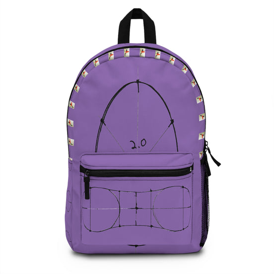 Dr.alf Backpack — Wash Collection Abstract Line Design (Light Purple)