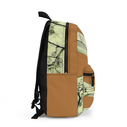 Tuscan Designer Backpack – Light Brown Landscape Art
