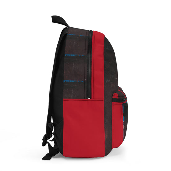 Mountain Range – Red Accent Abstract Paint Art Backpack & Travel Bag