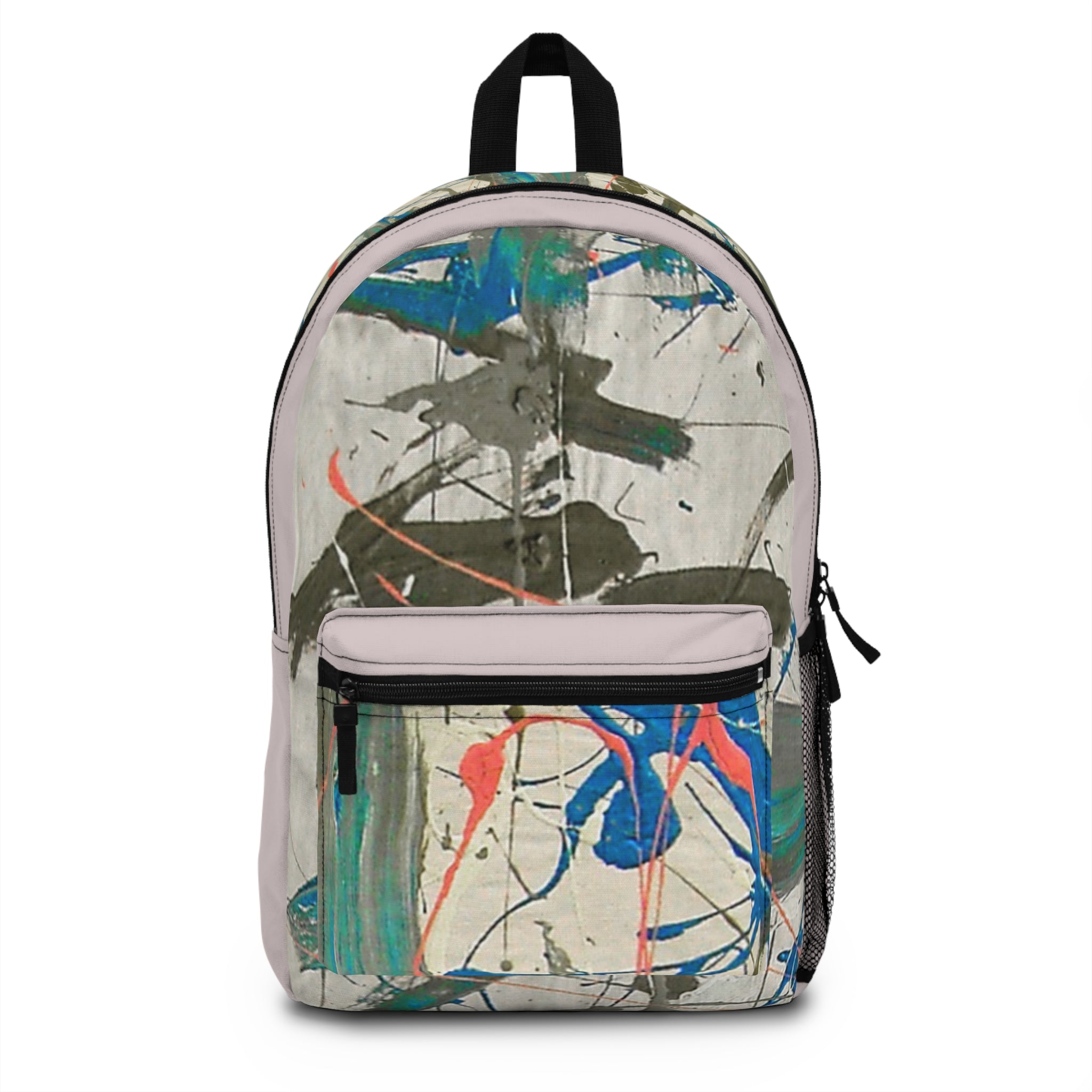 Splash Artistic Paint Splash School Backpack (grayish)