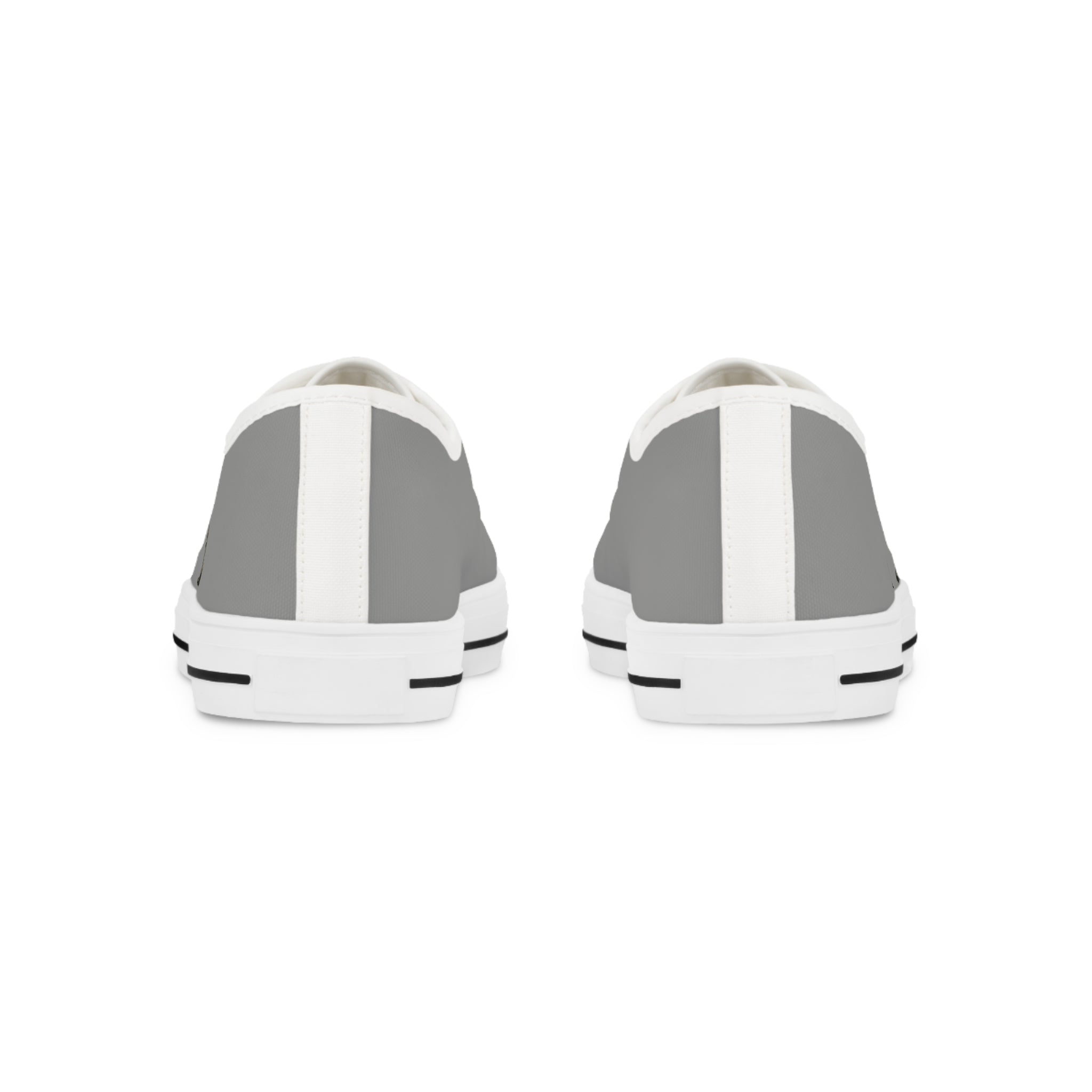 InTense – Men’s Abstract Figure Low-Top Canvas Sneakers – Grey Background