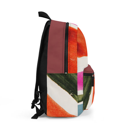 Colorwash Stripes Backpack (Clay) — Watercolor Stripe Art Backpack