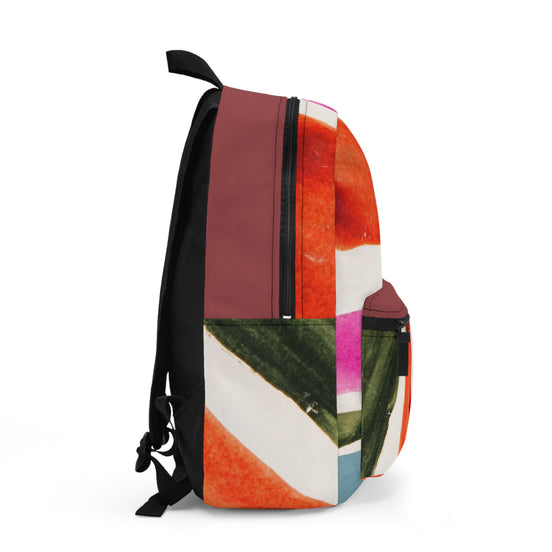Colorwash Stripes Backpack (Clay) — Watercolor Stripe Art Backpack