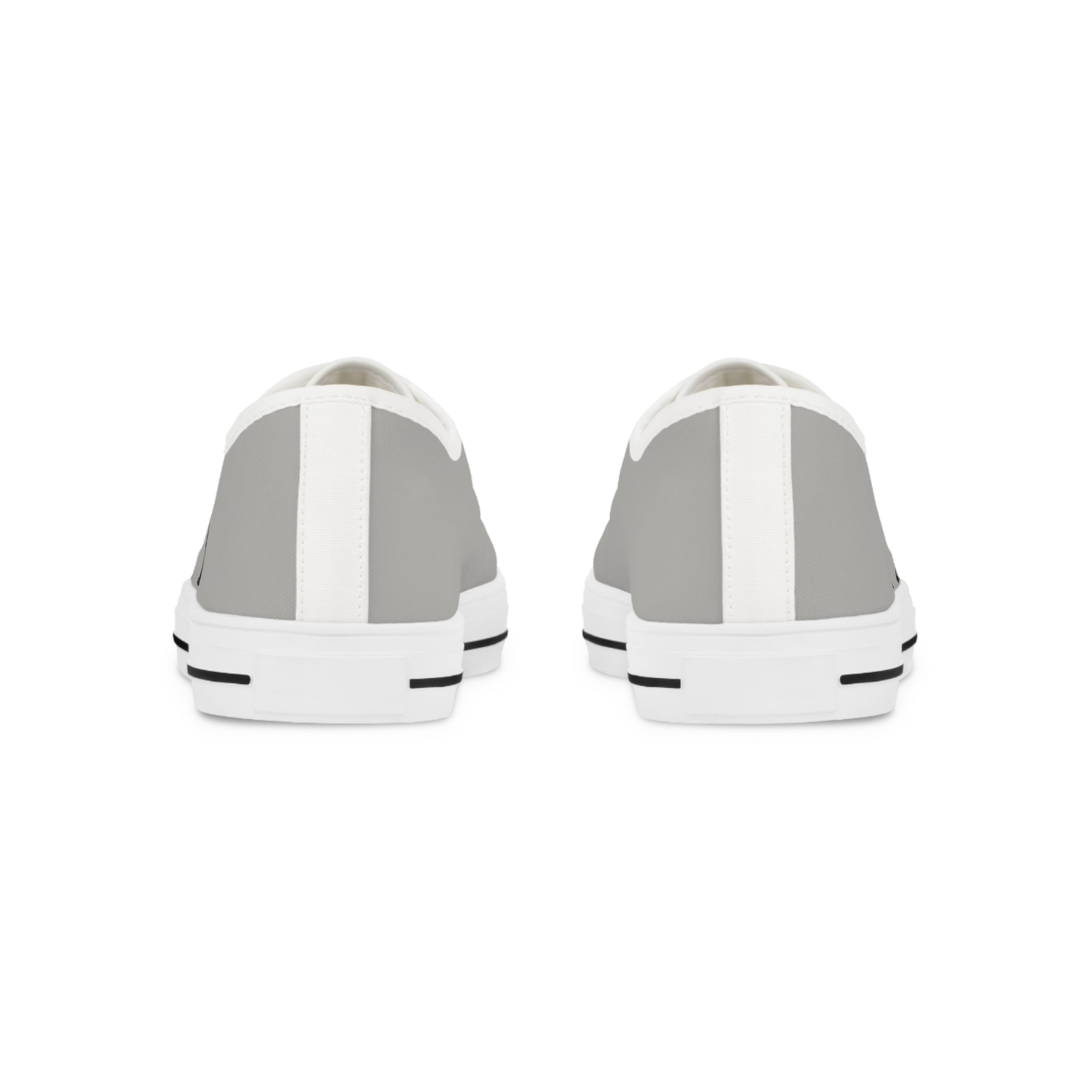 InTense – Men’s Abstract Figure Low-Top Canvas Sneakers – Light Grey Background