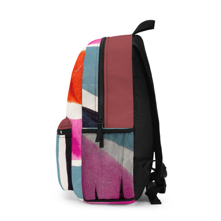 Colorwash Stripes Backpack (Clay) — Watercolor Stripe Art Backpack