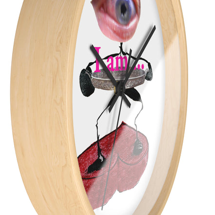 “I am…” Surreal Art Wall Clock (10″)