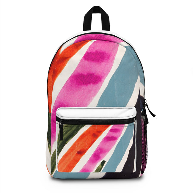 Colorwash Stripes Backpack — Vibrant Watercolor Stripe School & Travel Bag