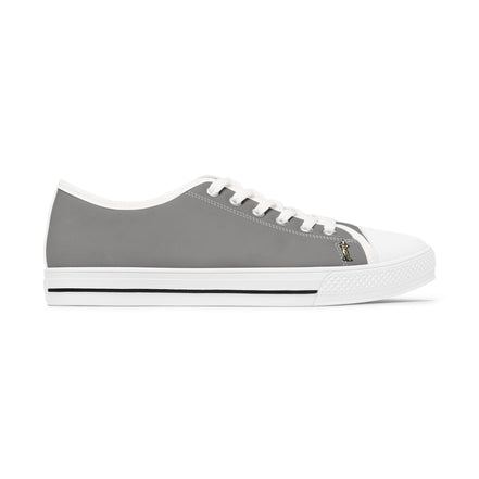 InTense – Women’s Abstract Figure Low-Top Canvas Sneakers – Grey Background