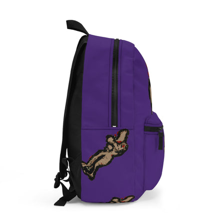 InTense — Abstract Figure Art Backpack (dark purple)