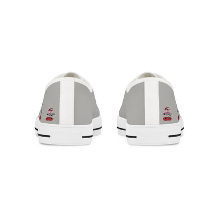 I Am – Men’s Surreal Eye Low-Top Canvas Sneakers – Light Grey Background