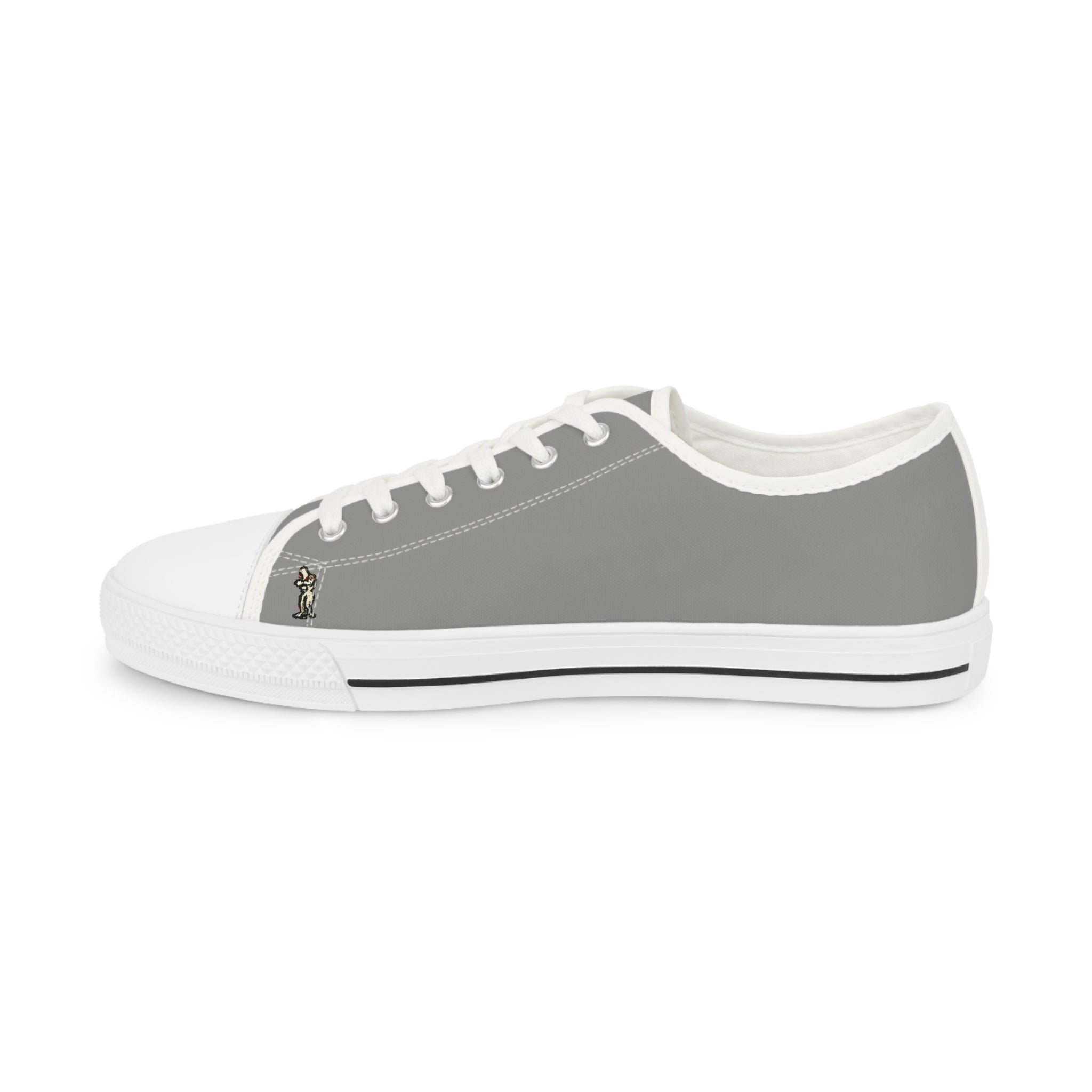 InTense – Men’s Abstract Figure Low-Top Canvas Sneakers – Grey Background