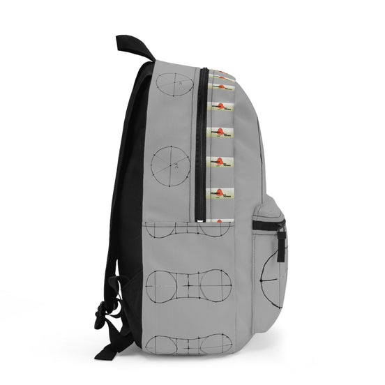 DR. alf Backpack — Wash Collection Abstract Line Design (Light Grey)