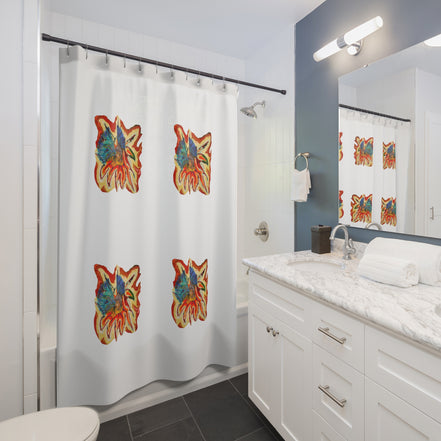 Bee Bloom — Botanical Pattern Shower Curtain