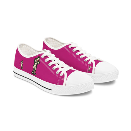 Title InTense – Women’s Abstract Figure Low-Top Canvas Sneakers – Hot Pink Background