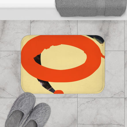 Hank Bath Mat — Abstract Brushstroke Bathroom Rug